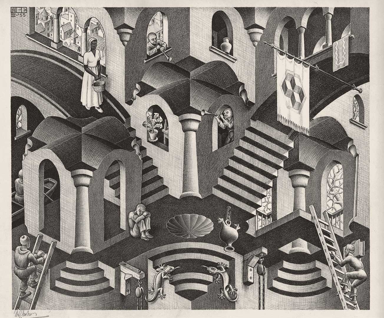 eschers visionary talent in milan exhibition escher works